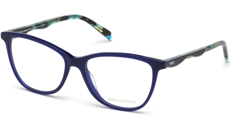 Emilio Pucci EP5095 Eyeglass Frames - Shiny Blue Frame Color