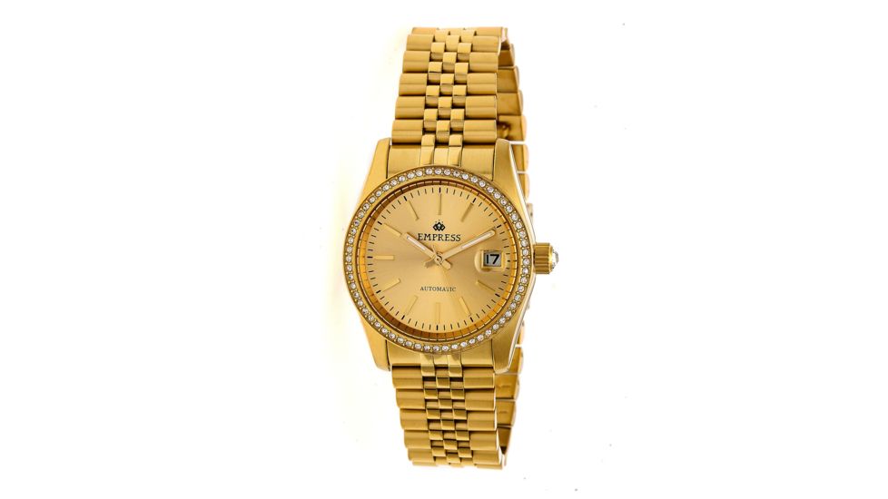Empress Constance Crystal Surround Bracelet Watch w/Date, Gold, Standard EMPEM1508