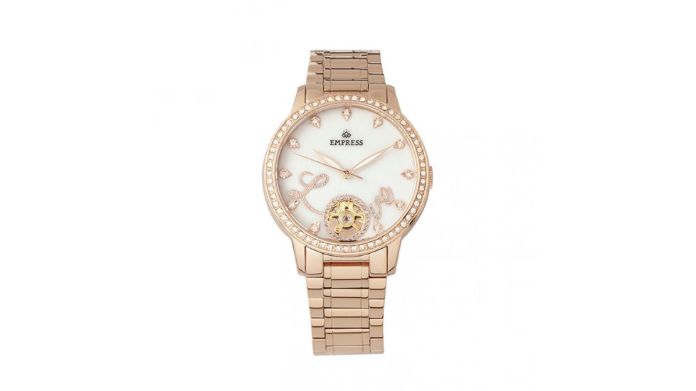 Empress Quinn Semi-Skeleton Dial Bracelet Watch, Rose Gold, EMPEM2703