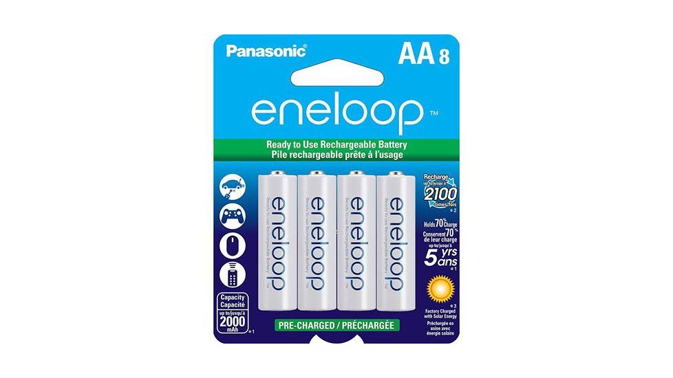 Eneloop AA - 8 Pack 2nd Generation, White, BK-3MCCA8BA