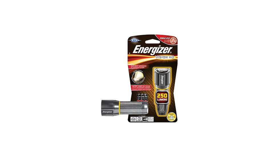 Energizer 3AAA 250 Lumen Vision Metal Handheld Flashlight, Silver EPMHH32E