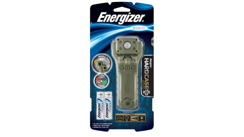 Energizer Bravo Hard Case Tactical Flashlight, OD Green