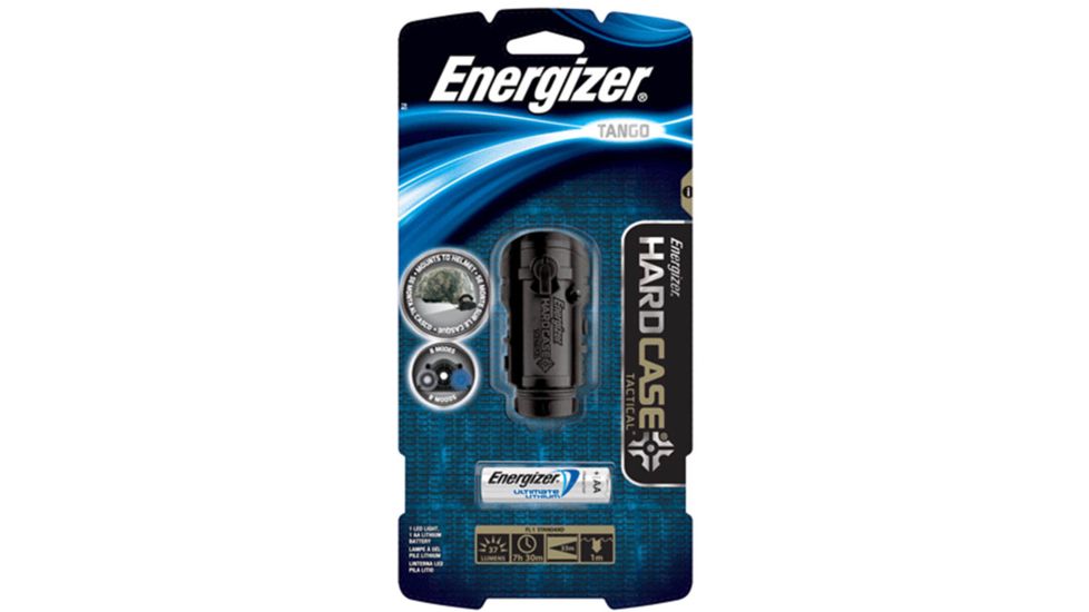 Energizer Tango Hard Case Tactical Flashlight, Black