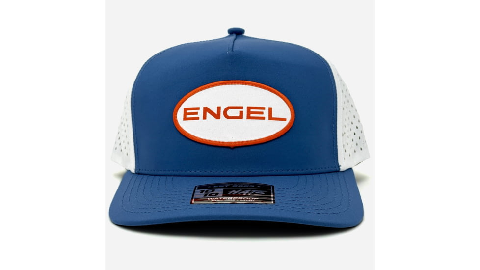 Engel Coolers Engel 1010 Performance Trucker Cap, Blue with Red Patch, CAP-1010-BW-P