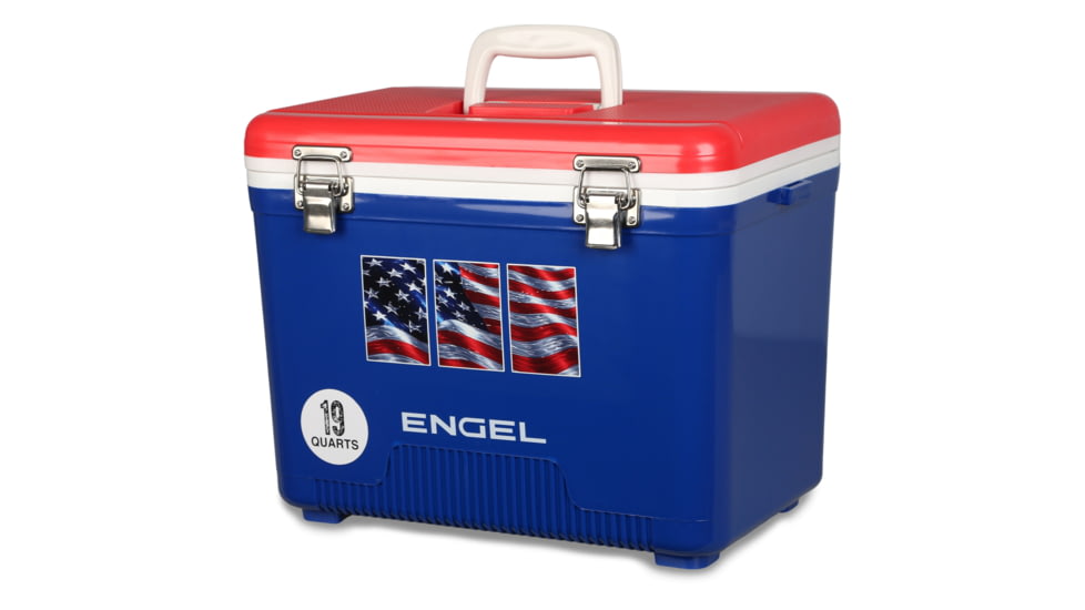 Engel Coolers Engel 19Qt American Flag Drybox Cooler, UC19-RWBFLAG