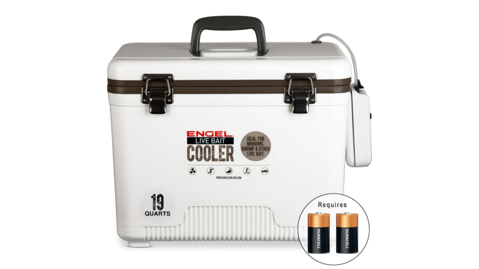 Engel Coolers Original 19 Quart Live Bait Drybox/Cooler, ENGLBC19-N-OHV