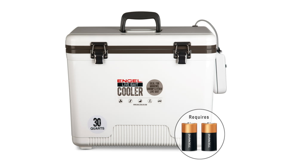 Engel Coolers Original 30 Quart Live Bait Drybox/Cooler, ENGLBC30-N-OHV