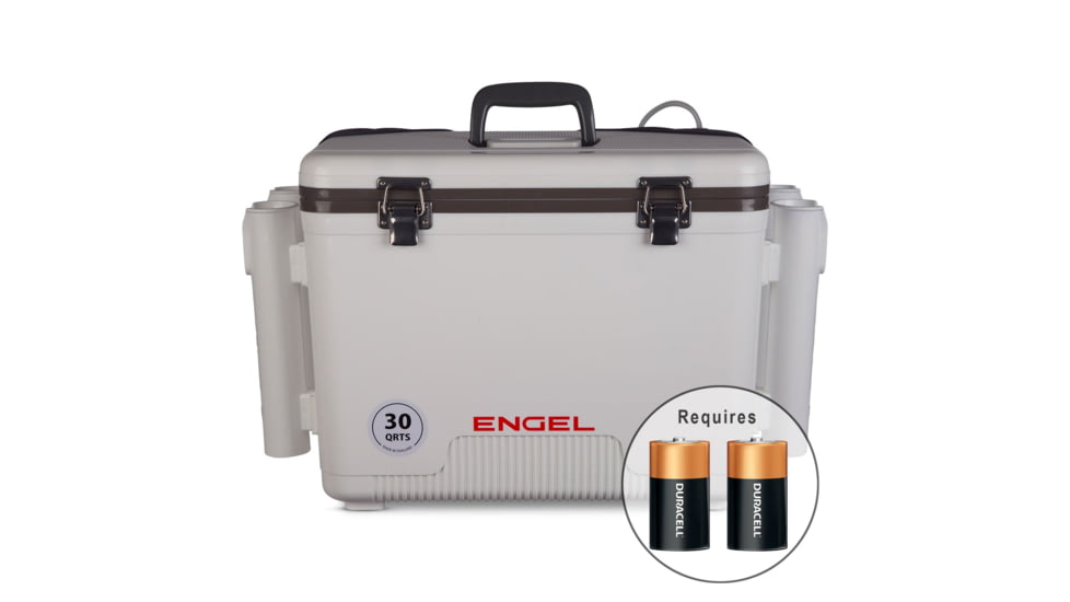 Engel Coolers Original 30 Quart Live Bait Drybox/Cooler with Rod Holders, LBC30-RH