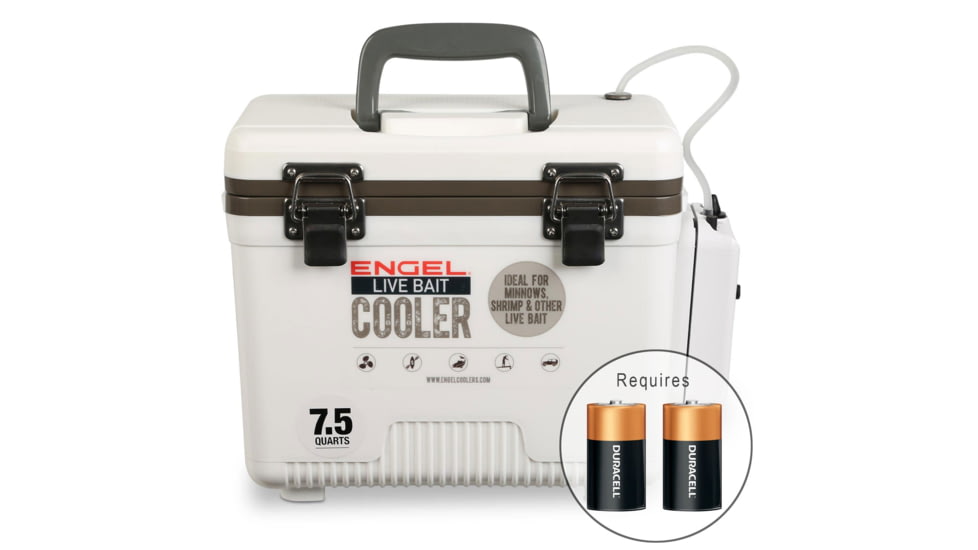 Engel Coolers Original 7.5 Quart Live Bait Drybox/Cooler, ENGLBC7-N-OHV