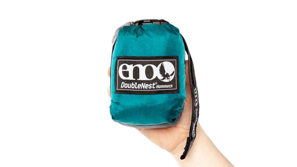 ENO Double Nest Hammock, 9ft x 6ft 6in, Teal/Charcoal, DH058