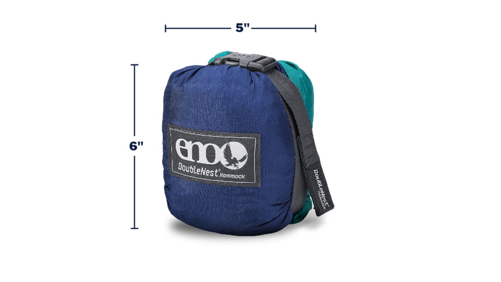 ENO DoubleNest Hammock, Navy/Seafoam, DN-001