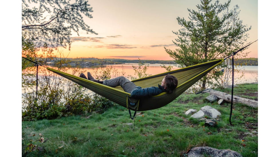 Eno DoubleNest Hammock, Olive/Melon, One Size, DN009