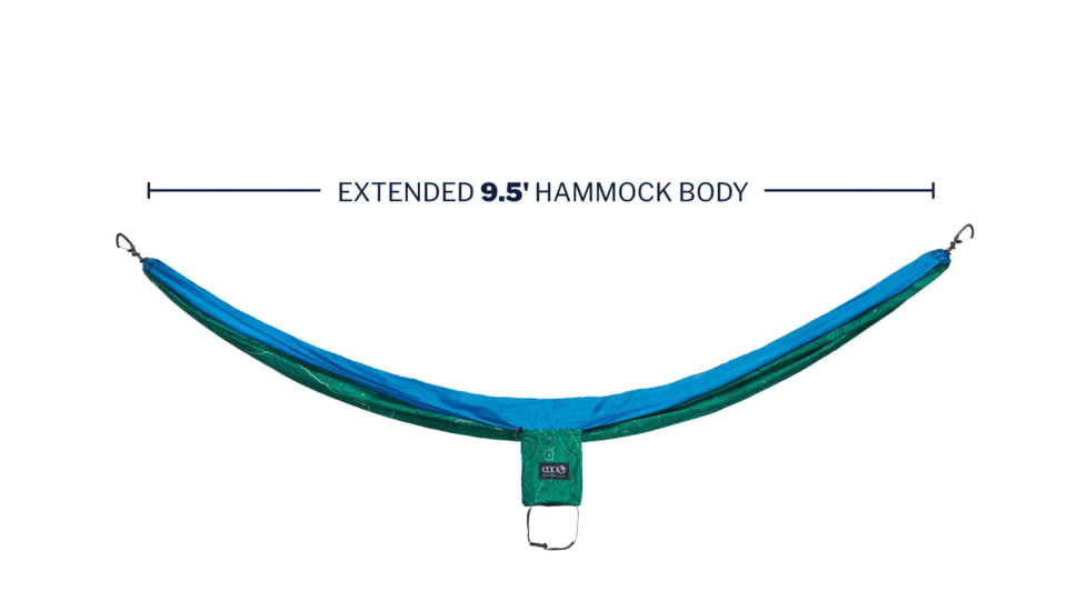 Eno DoubleNest Print Giving Back Hammocks, Topo PCT/Teal, One Size, Z-PCT-DNP