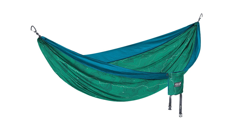 Eno DoubleNest Print Giving Back Hammocks, Topo PCT/Teal, One Size, Z-PCT-DNP