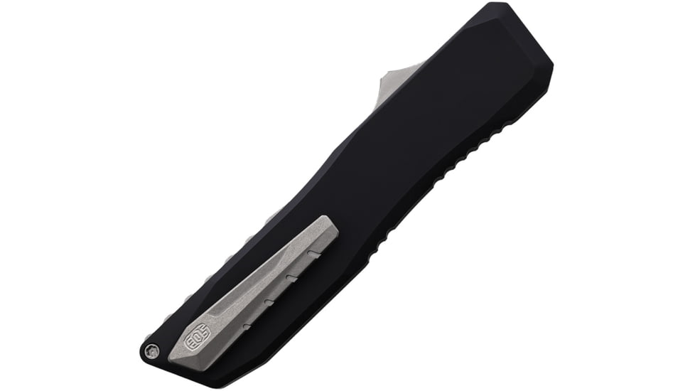 EOS Auto Harpoon OTF Automatic Folding Knife, 3.75in, CPM-20CV Stainless, Tanto Blade, Black Anodized Aluminum Handle, EOS110