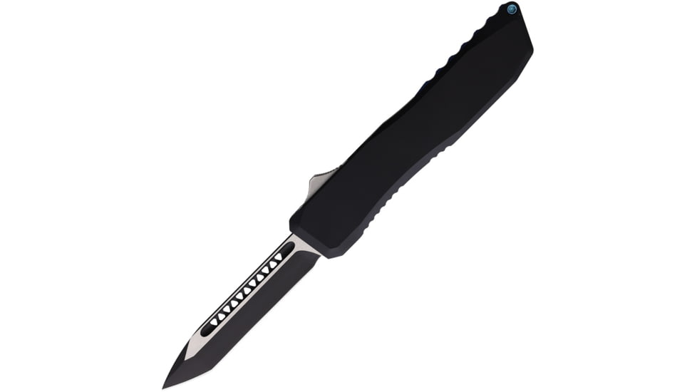 EOS Auto Harpoon OTF Automatic Folding Knife, 3.75in, CPM-20CV Stainless, Tanto Blade, Black/Blue Anodized Aluminum Handle, EOS121