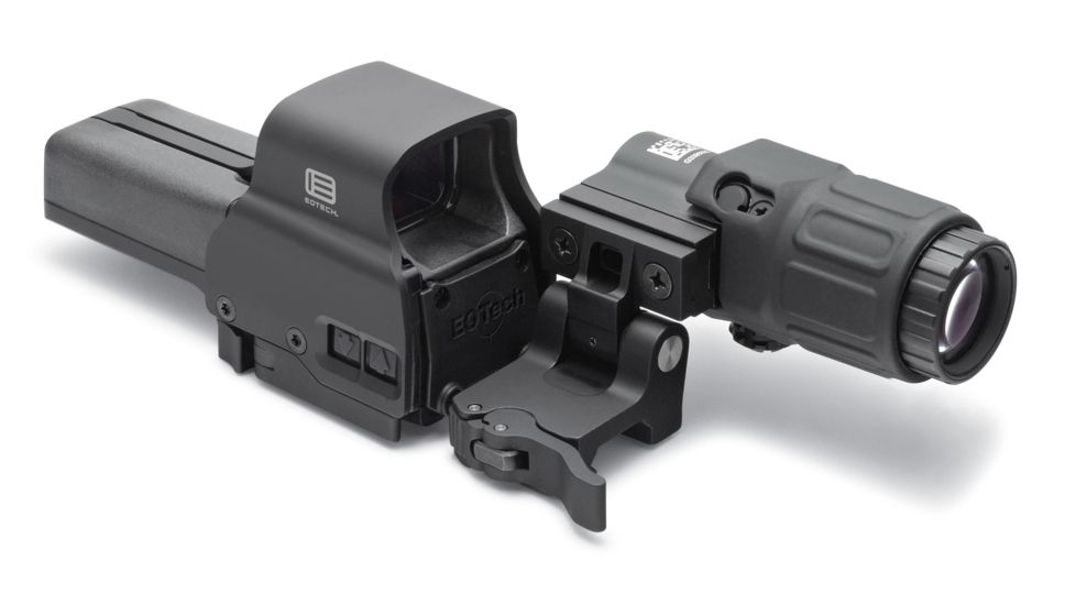Open Box, Dealer Demo, EOTech Holographic Hybrid Sight III Complete System Includes 518-2 Hws, G33 Magnifier And Sts Switch To Side Mount With Quick Detach, HHS III, HHS III-DMO