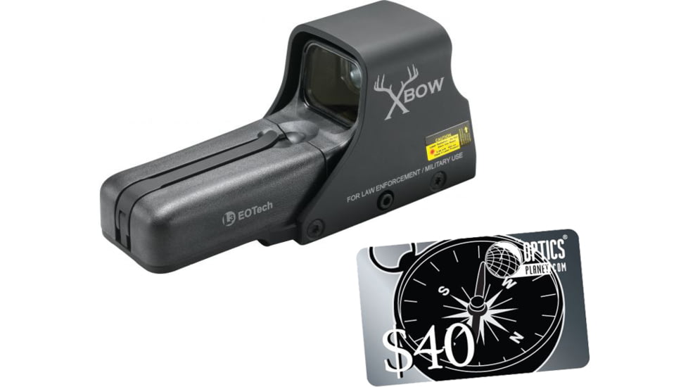 Eotech 512 Red Dot w/ Crossbow Pattern Reticle, Range Assist Black 512.XBOW with FREE 40 OpticsPlanet.com Gift Certificate