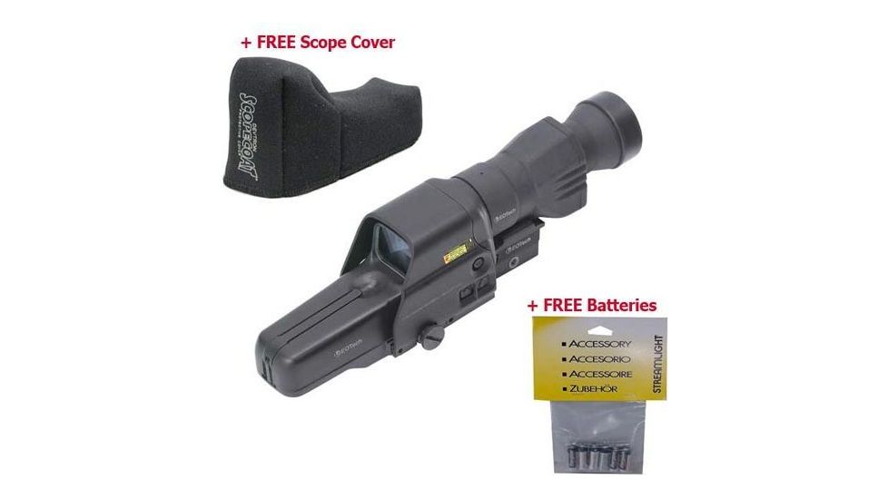 EOTech 557.4X MPO Multi Purpose Optic Holographic System (HWS 557, 4X Magnifier and FTS) with FREE ScopeCoat Protective Covers and Energizer E2 Performance Lithium AA Batteries