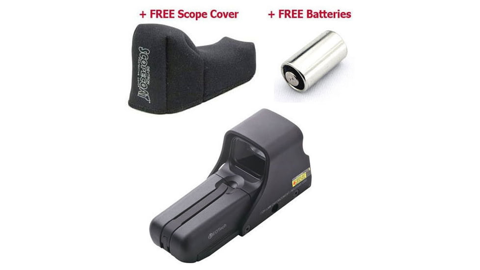 EOTech 512 A65 Holographic Weapon Sight, Black, FREE Batteries &amp; Scope Coat Protective Cover 512-A65-KIT
