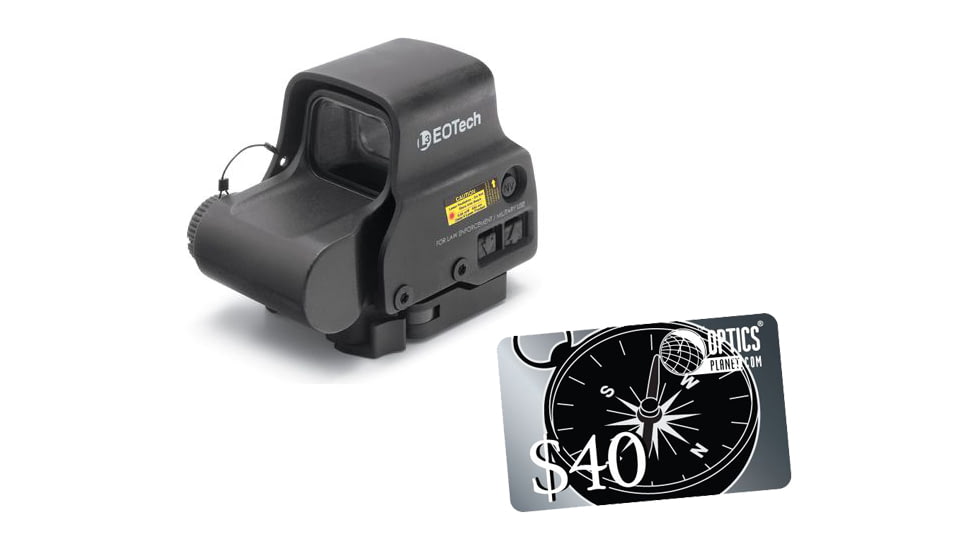 EOTech HWS EXPS 3 Circle Red Dot Sight, 4-Dot Reticle, w/ OpticsPlanet.com Email Gift Certificate - 40, Black, EXPS3-4-KIT4