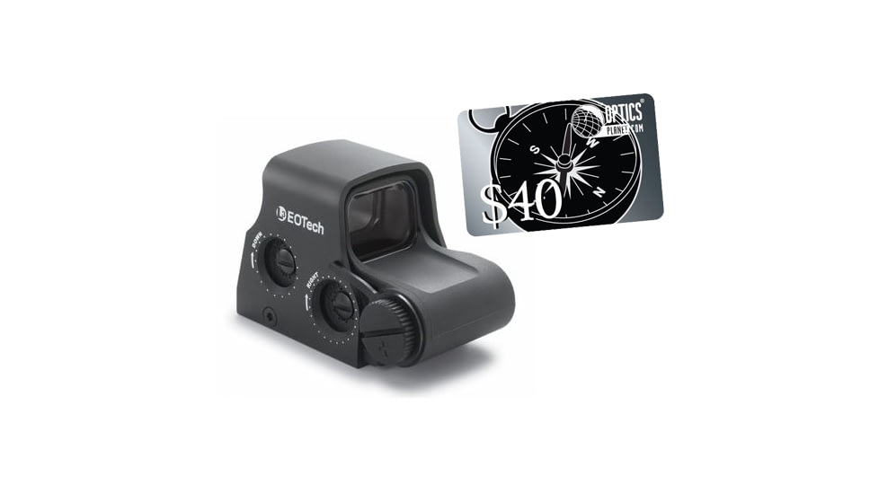 EOTech Transverse Red Dot Sight, Black, 2-Dot Reticle XPS2-2 with FREE 40 OpticsPlanet.com Gift Certificate