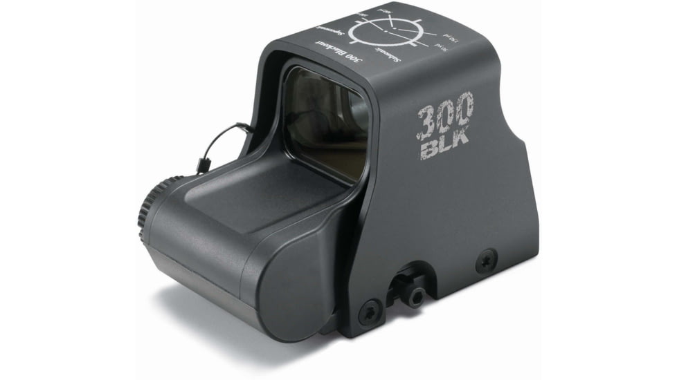 EOTech Transverse Red Dot Sight, Circle-2-Dot Reticle, 300 Blackout/Whisper Ballistics on Hood, Black, XPS2-300