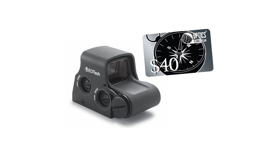 EOTech Transverse Red Dot Sight, 68 MOA Ring and 1 MOA Dot, w/ 40 OpticsPlanet.com Gift Certificate, Black, XPS3-0-KIT4