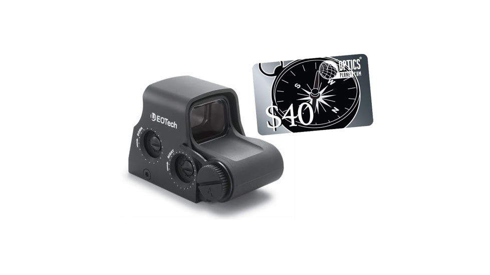 EOTech Transverse Red Dot Sight, Black, SAGE Reticle XPS2-SAGE with FREE 40 OpticsPlanet.com Gift Certificate