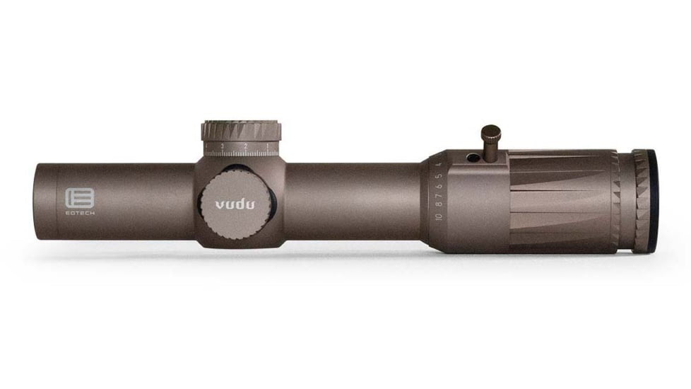 EOTech Vudu 1-10x28mm Riflescope, 34mm Tube, First Focal Plan, SR4 MOA Reticle, Tan, VDU1-10FFSR4TAN