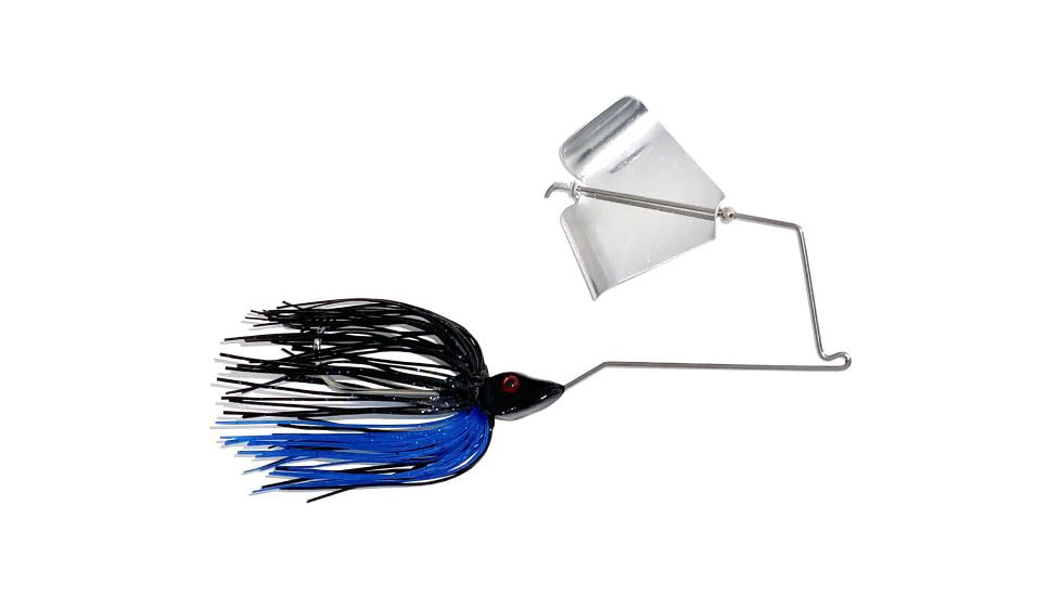 Epic Baits Buzz Bait Slow Rollr, Black Blade, Midnight Blue, 3/8 oz, BBSR38BLKBLFBN025