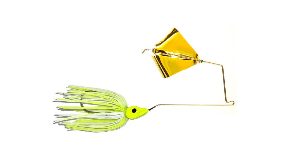 Epic Baits Buzz Bait Slow Rollr, Gold Blade, Chart/White, 1/2 oz, BBSR12CHTBLFGB026