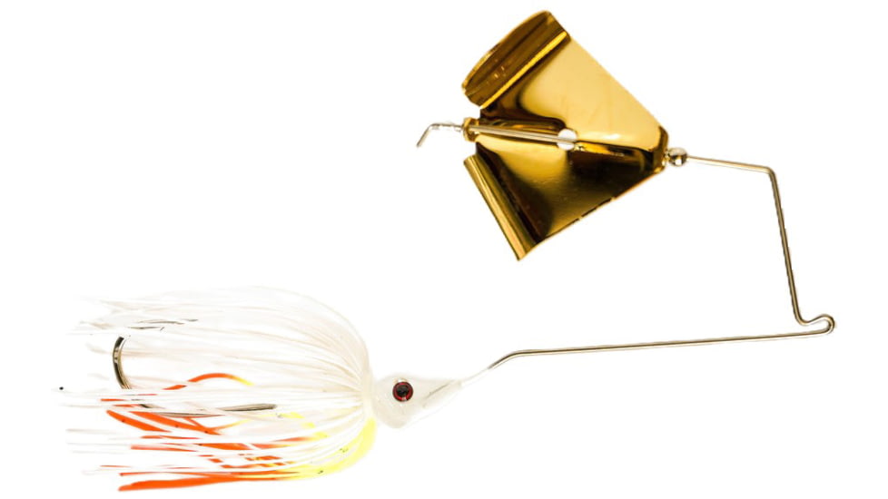 Epic Baits Buzz Bait Slow Rollr, Gold Blade, Coleslaw, 3/8 oz, BBSR38WHTBLFGB015