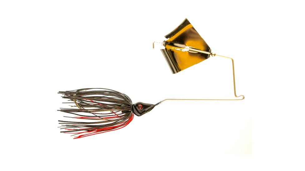 Epic Baits Buzz Bait Slow Rollr, Gold Blade, Diablo, 3/8 oz, BBSR38BLKBLFGB024