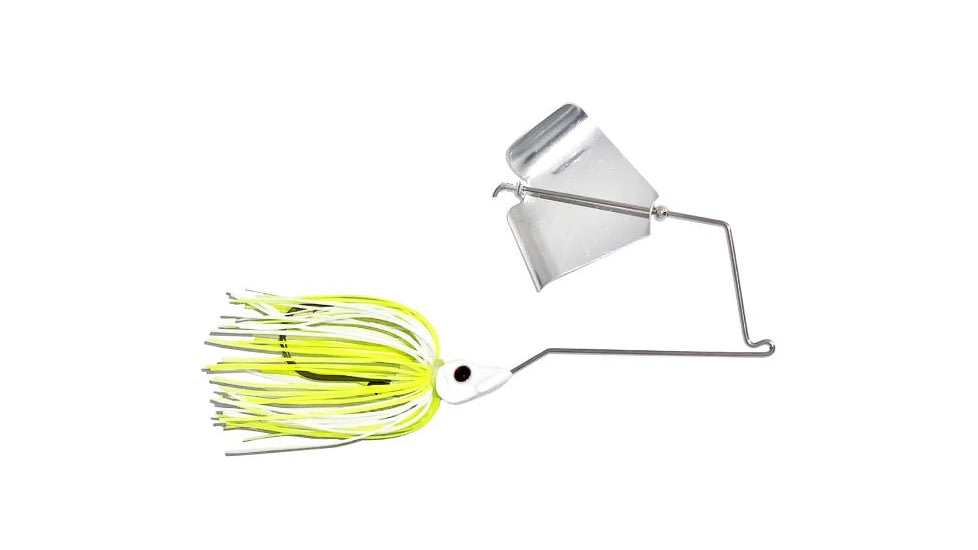 Epic Baits Buzz Bait Slow Rollr, White/Chart, 3/8 oz, BBSR38WHTBLF026