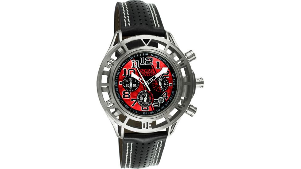 Equipe Eqb104 Mustang Boss 302 Mens Watch - Silver Case, Red Dial w/ Black Stripe