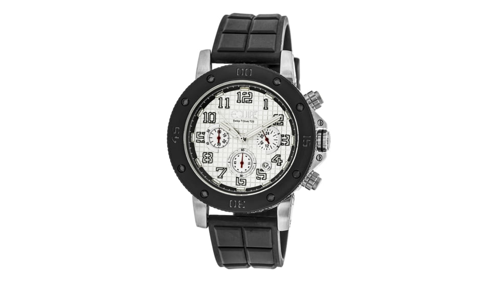 Equipe Tritium Arciform Watches - Men's, Silver/Black/White, One Size, EQUET411