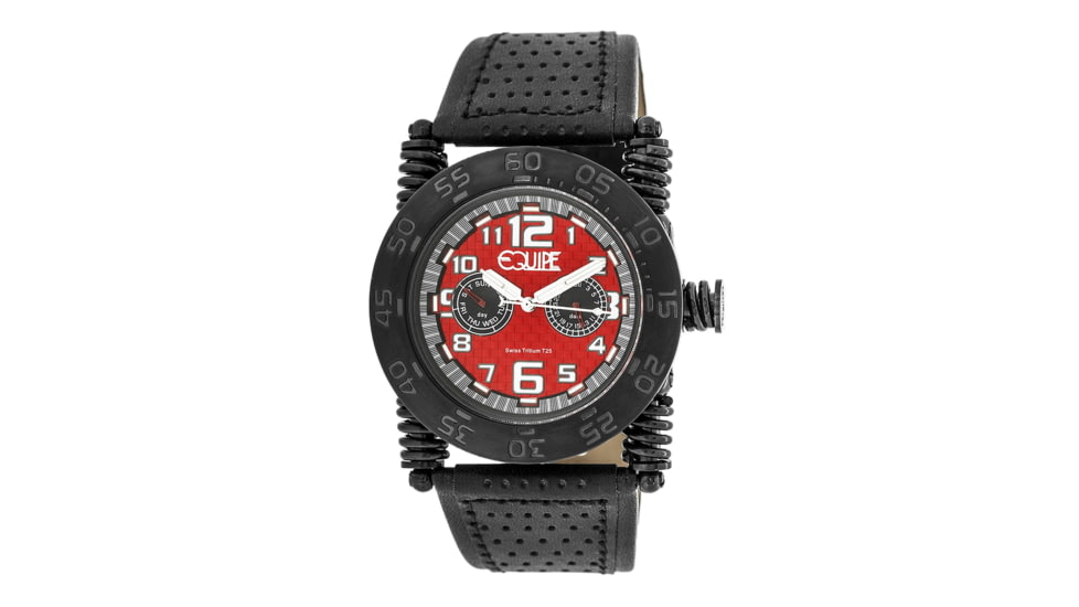 Equipe Tritium Et102 Coil Mens Watch - Mens, Black/Red, One Size, EQUET102