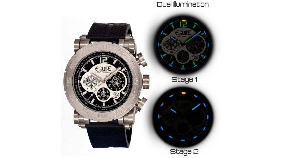 Equipe Tritium Stud Mens Watch, Black-Silver-Multicolor EQUET501