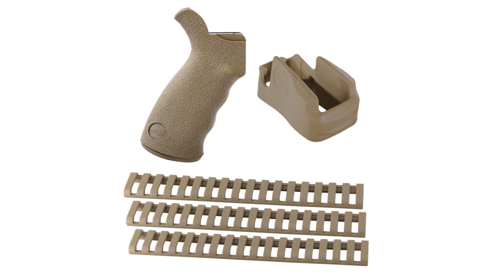 ERGO AR-15 Furniture Kit - Grip, MagWell Grip and Rail Covers, Dark Earth, 6400-DE