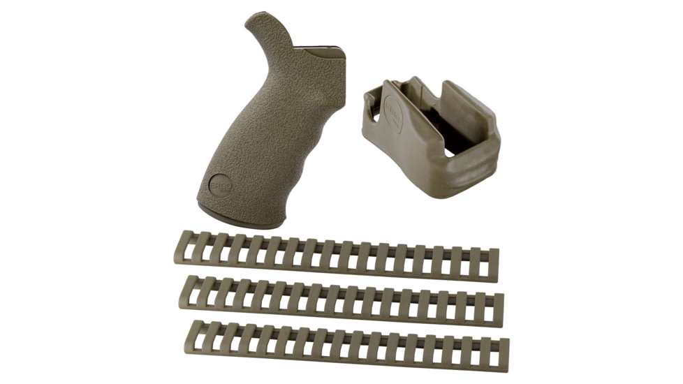 ERGO AR-15 Furniture Kit - Grip, MagWell Grip and Rail Covers, OD Green, 6400-OD