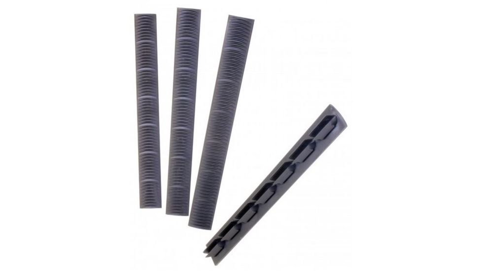 Ergo Grip 7-Slot KeyMod Wedgelok Rail Covers, 4Pk, Grey, 4330-4PK-GG-B