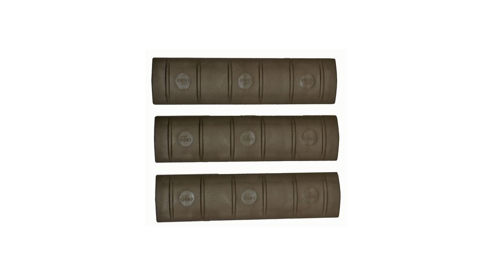 Ergo Grip Full Cover Long Rail Covers 15-Slot 3 Pack OD Green 4362-3PK-OD
