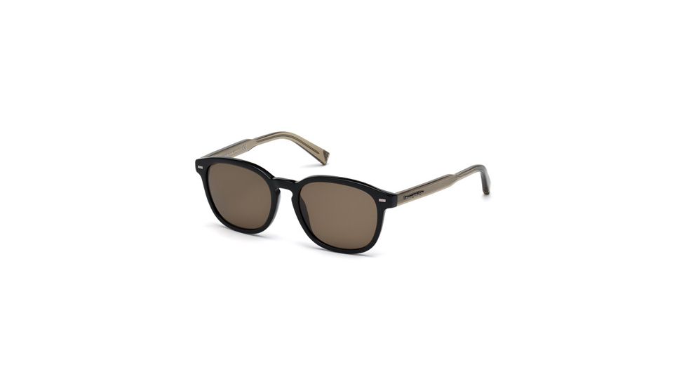Ermenegildo Zegna EZ0005 Sunglasses - Shiny Black Frame Color, Roviex Lens Color