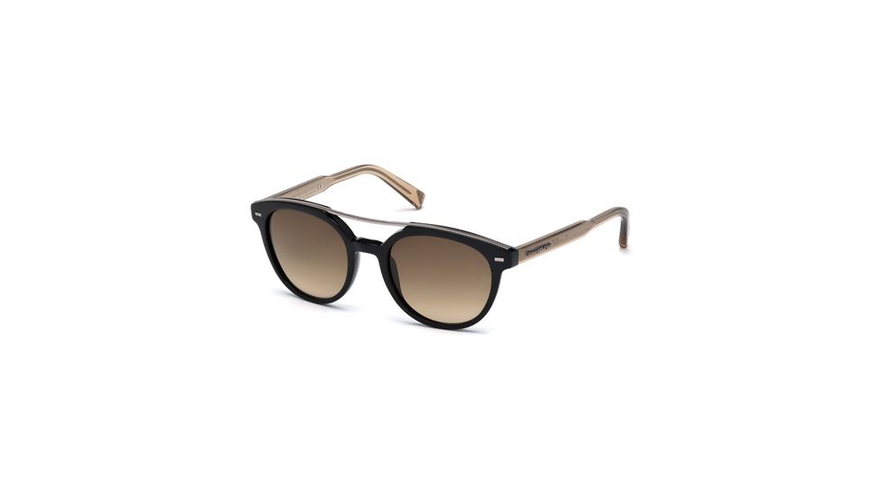 Ermenegildo Zegna EZ0006 Sunglasses - Shiny Black Frame Color