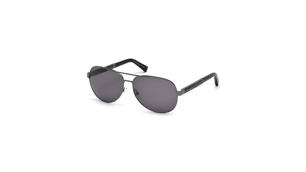 Ermenegildo Zegna EZ0010 Sunglasses - Shiny Dark Ruthenium Frame Color, Gradient Smoke Lens Color