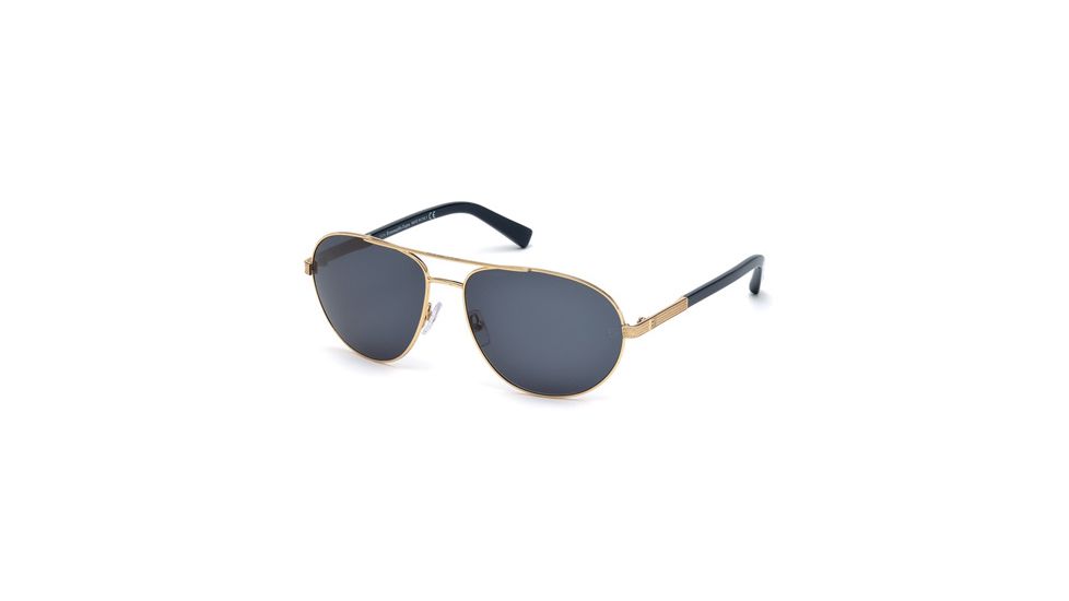 Ermenegildo Zegna EZ0011 Sunglasses - Shiny Rose Gold Frame Color, Blue Lens Color