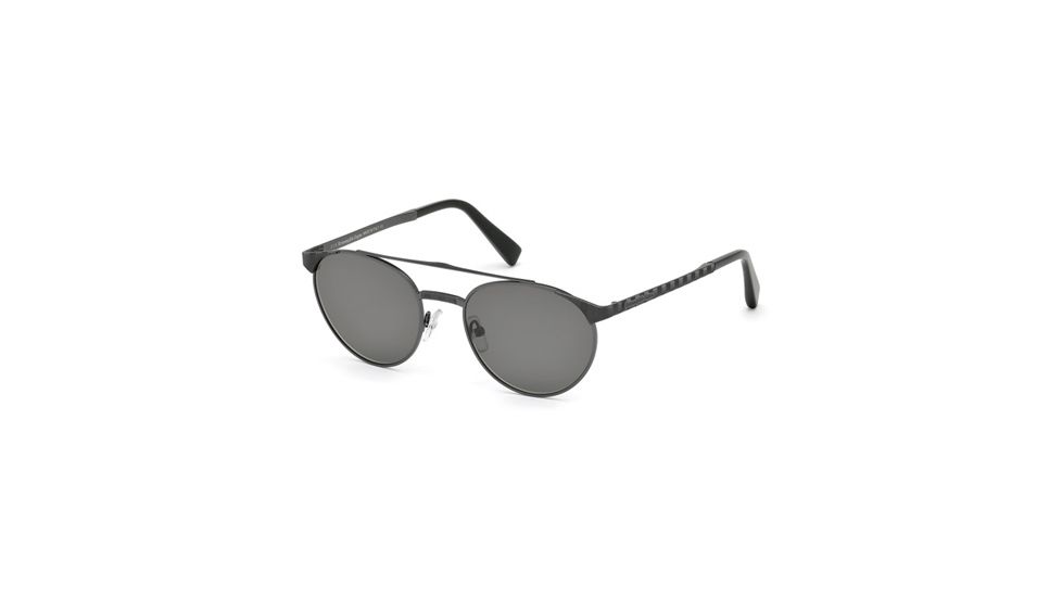 Ermenegildo Zegna EZ0026 Sunglasses - Matte Gun Metal Frame Color, Smoke Lens Color