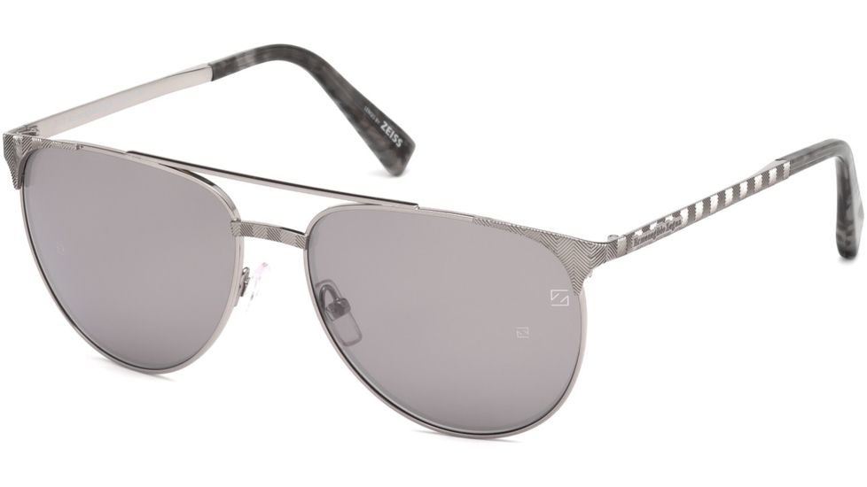 Ermenegildo Zegna EZ0040 Sunglasses - Shiny Light Ruthenium Frame Color
