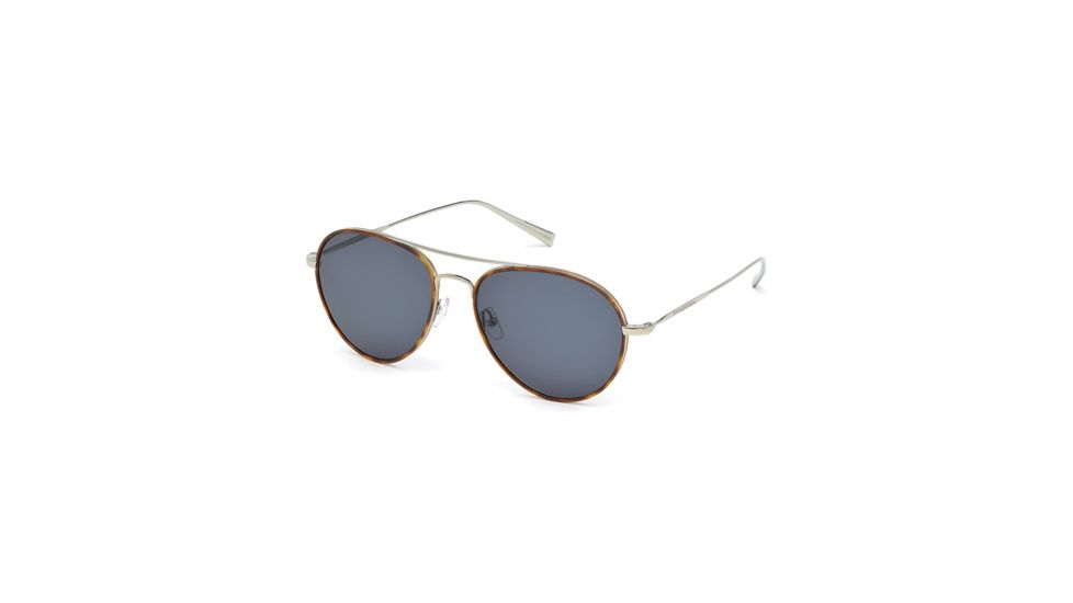 Ermenegildo Zegna EZ0053 Sunglasses - Shiny Light Ruthenium Frame Color, Blue Lens Color